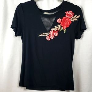 Black Rayon Top Sz S